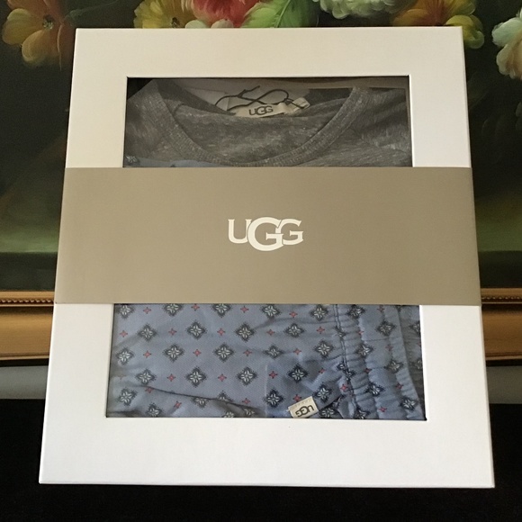 NWT UGG Men's Steiner Set Gift Box Pajama Set Size L - Picture 2 of 5